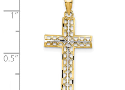 14k Yellow & Rhodium Jewelry Style K9302 - Classique Jewelry Inc.