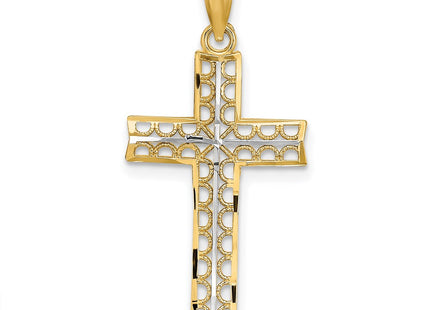 14k Yellow & Rhodium Jewelry Style K9302 - Classique Jewelry Inc.