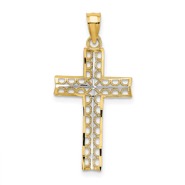 14k Yellow & Rhodium Jewelry Style K9302 - Classique Jewelry Inc.