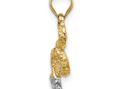 14k Yellow & Rhodium Jewelry Style K9307 - Classique Jewelry Inc.