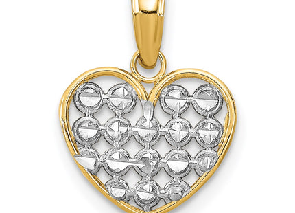 14K gold heart charm
