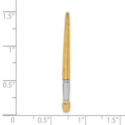14K w/Rhodium 3-D Oil Paint Brush Charm