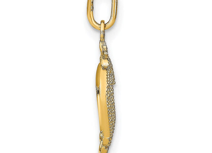 14k Yellow & Rhodium Jewelry Style K9317 - Classique Jewelry Inc.