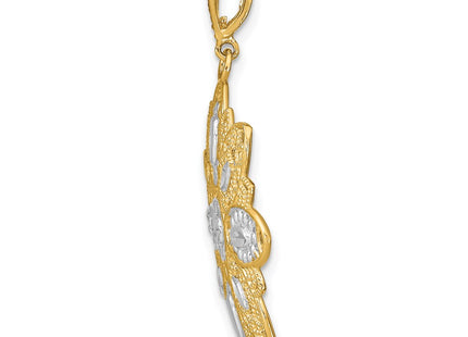 14k Yellow & Rhodium Jewelry Style K9327 - Classique Jewelry Inc.