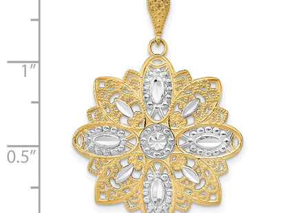 14k Yellow & Rhodium Jewelry Style K9327 - Classique Jewelry Inc.
