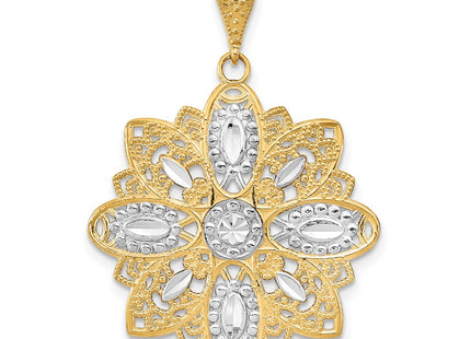 14k Yellow & Rhodium Jewelry Style K9327 - Classique Jewelry Inc.