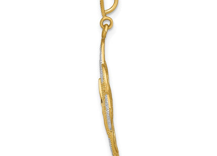 14k Yellow & Rhodium Jewelry Style K9328 - Classique Jewelry Inc.