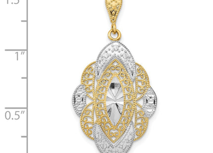 14k Yellow & Rhodium Jewelry Style K9328 - Classique Jewelry Inc.