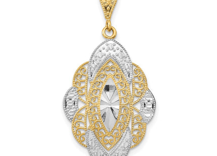 14k Yellow & Rhodium Jewelry Style K9328 - Classique Jewelry Inc.