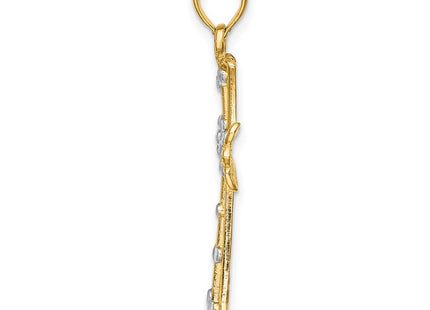 14k Yellow & Rhodium Jewelry Style K9332 - Classique Jewelry Inc.