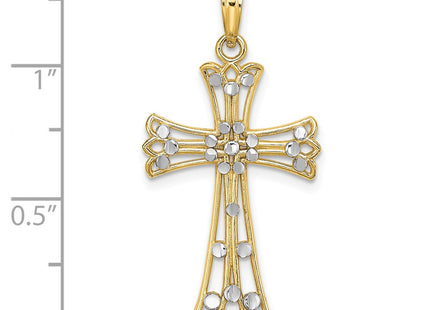 14k Yellow & Rhodium Jewelry Style K9332 - Classique Jewelry Inc.