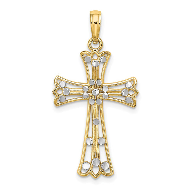 14k Yellow & Rhodium Jewelry Style K9332 - Classique Jewelry Inc.