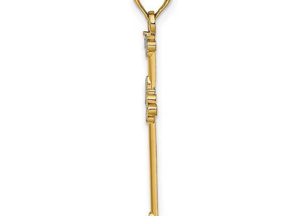 14k Yellow & Rhodium Jewelry Style K9334 - Classique Jewelry Inc.