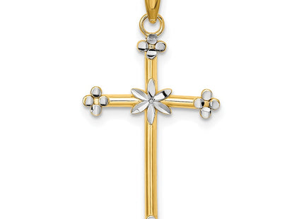 14k Yellow & Rhodium Jewelry Style K9334 - Classique Jewelry Inc.