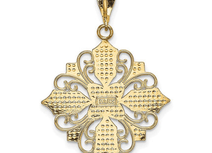 14k Yellow & Rhodium Jewelry Style K9335 - Classique Jewelry Inc.