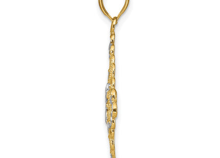 14k Yellow & Rhodium Jewelry Style K9338 - Classique Jewelry Inc.