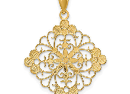 14k Yellow & Rhodium Jewelry Style K9338 - Classique Jewelry Inc.