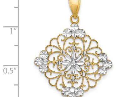 14k Yellow & Rhodium Jewelry Style K9338 - Classique Jewelry Inc.