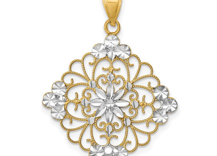 14k Yellow & Rhodium Jewelry Style K9338 - Classique Jewelry Inc.