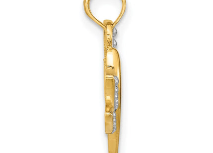 14k Yellow & Rhodium Jewelry Style K9341 - Classique Jewelry Inc.