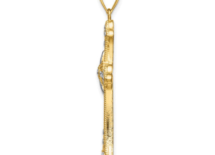 14k Yellow & Rhodium Jewelry Style K9344 - Classique Jewelry Inc.