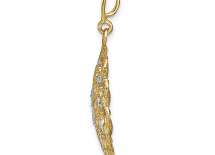 14k Yellow & Rhodium Jewelry Style K9345 - Classique Jewelry Inc.