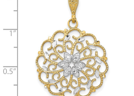 14k Yellow & Rhodium Jewelry Style K9345 - Classique Jewelry Inc.