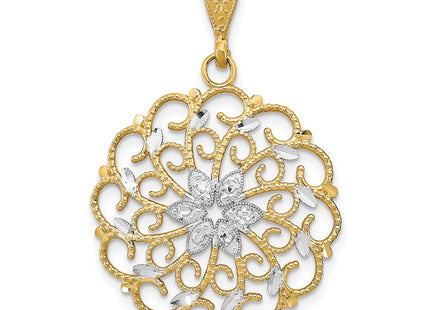14k Yellow & Rhodium Jewelry Style K9345 - Classique Jewelry Inc.