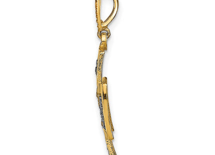 14k Yellow & Rhodium Jewelry Style K9347 - Classique Jewelry Inc.