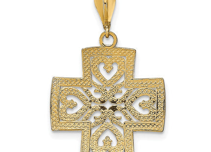 14k Yellow & Rhodium Jewelry Style K9347 - Classique Jewelry Inc.