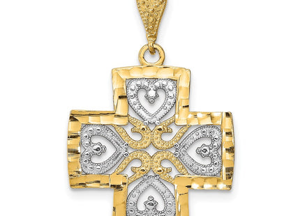 14k Yellow & Rhodium Jewelry Style K9347 - Classique Jewelry Inc.