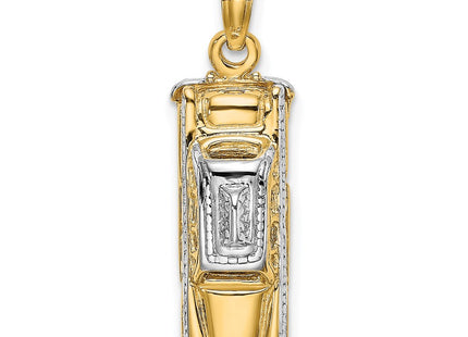 14k Yellow & Rhodium Jewelry Style K9349 - Classique Jewelry Inc.