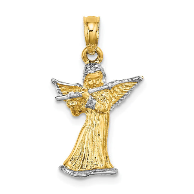 14k Yellow & Rhodium Jewelry Style K9350 - Classique Jewelry Inc.