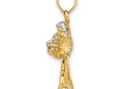 14k Yellow & Rhodium Jewelry Style K9351 - Classique Jewelry Inc.