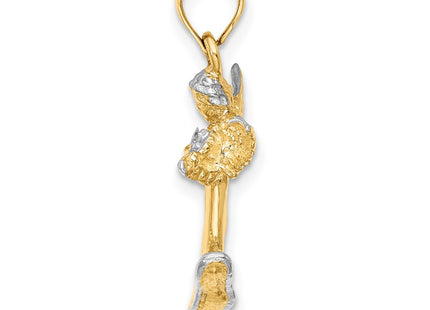 14k Yellow & Rhodium Jewelry Style K9352 - Classique Jewelry Inc.