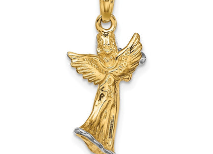 14k Yellow & Rhodium Jewelry Style K9353 - Classique Jewelry Inc.