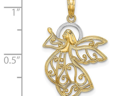 14k Yellow & Rhodium Jewelry Style K9359 - Classique Jewelry Inc.