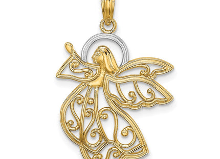 14k Yellow & Rhodium Jewelry Style K9359 - Classique Jewelry Inc.