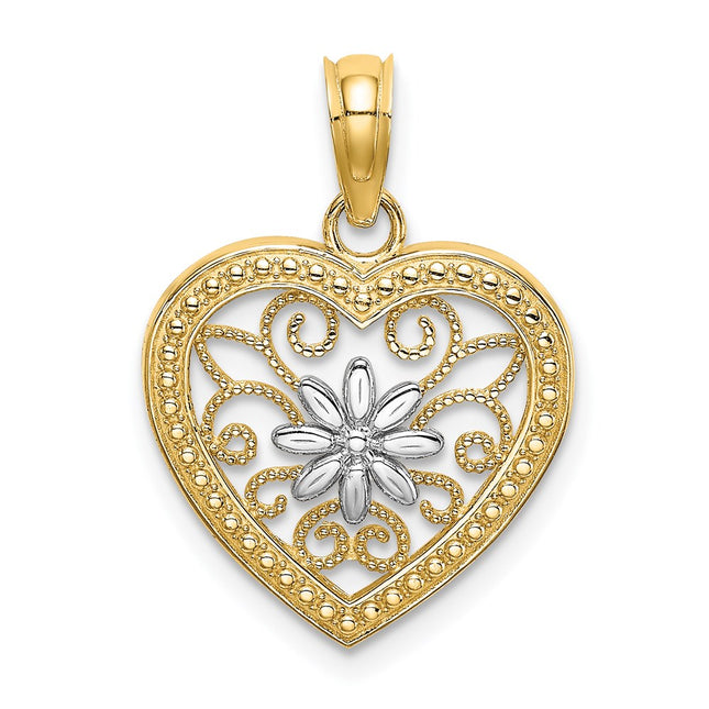 14k Yellow & Rhodium Jewelry Style K9360 - Classique Jewelry Inc.