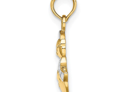 14k Yellow & Rhodium Jewelry Style K9363 - Classique Jewelry Inc.