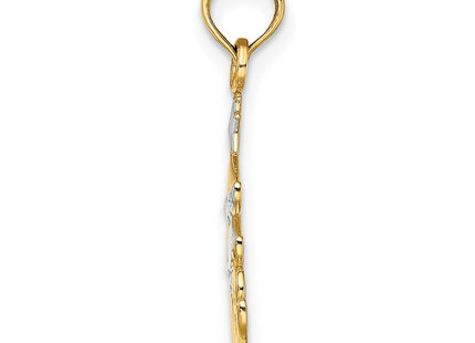 14k Yellow & Rhodium Jewelry Style K9364 - Classique Jewelry Inc.