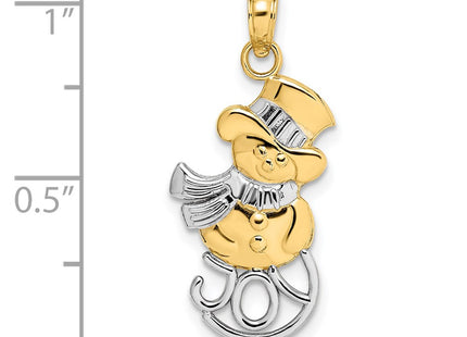 14k Yellow & Rhodium Pendants Style K9366 - Classique Jewelry Inc.