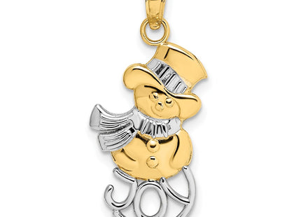 14k Yellow & Rhodium Pendants Style K9366 - Classique Jewelry Inc.