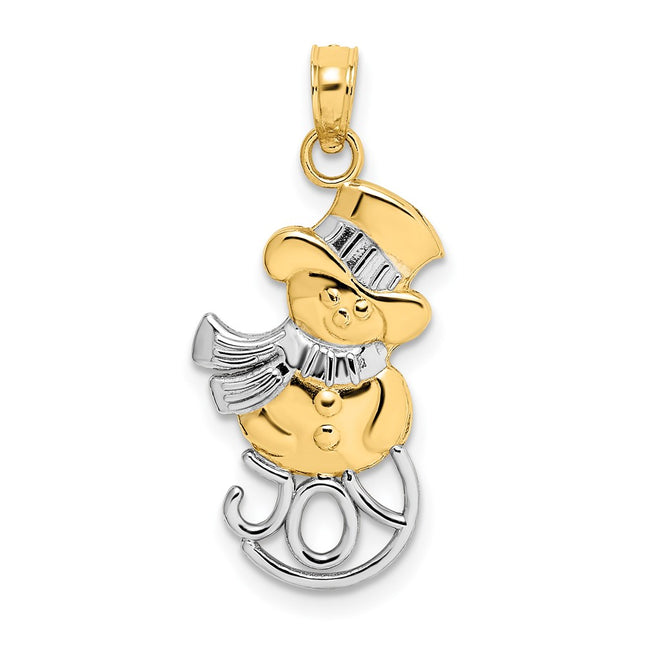14k Yellow & Rhodium Pendants Style K9366 - Classique Jewelry Inc.