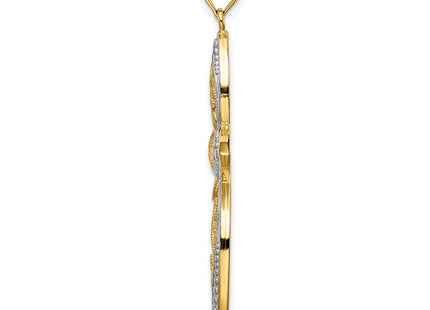 14k Yellow & Rhodium Jewelry Style K9368 - Classique Jewelry Inc.