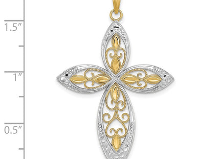 14k Yellow & Rhodium Jewelry Style K9368 - Classique Jewelry Inc.