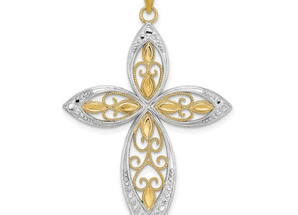 14k Yellow & Rhodium Jewelry Style K9368 - Classique Jewelry Inc.