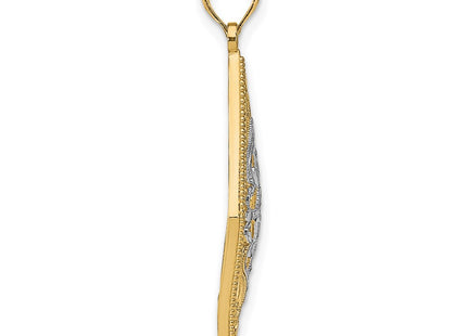 14k Yellow & Rhodium Jewelry Style K9373 - Classique Jewelry Inc.