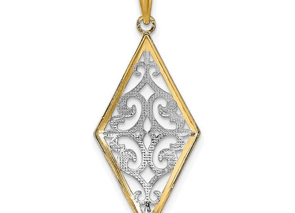 14k Yellow & Rhodium Jewelry Style K9373 - Classique Jewelry Inc.