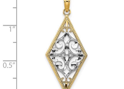 14k Yellow & Rhodium Jewelry Style K9373 - Classique Jewelry Inc.